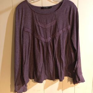 Maroon Flowy Lace Top